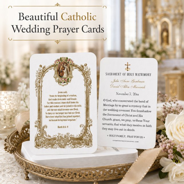 Tarjeta Sagrada de Boda Católica Tradicional (Subido por el creador)