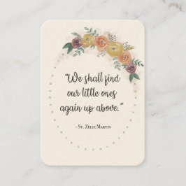 Tarjeta sagrada de consolación de St. Zelie Martin