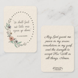 Tarjeta sagrada de consolación de St. Zelie Martin