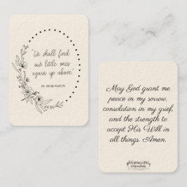 Tarjeta sagrada de consolación de St. Zelie Martin