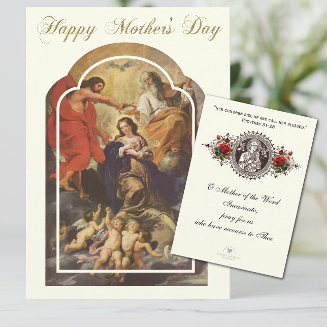 Tarjeta sagrada de Día de la Madre con versículo d (Subido por el creador)