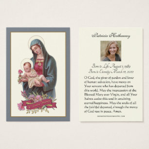 Tarjeta Sagrada de la Oración de la Oración del Fu