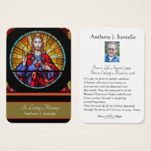 Tarjeta Sagrada de la Oración de la Oración del Fu