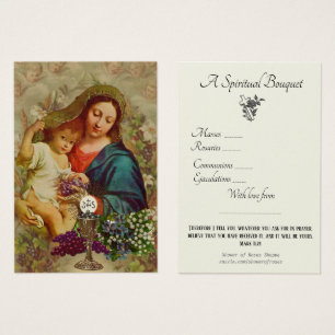 Tarjeta sagrada de la oración espiritual religiosa