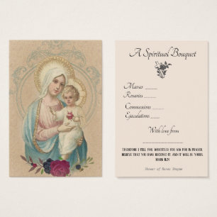 Tarjeta sagrada de la oración espiritual religiosa