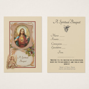 Tarjeta sagrada de la oración espiritual religiosa