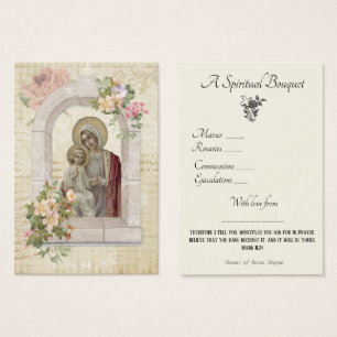 Tarjeta sagrada de la oración espiritual religiosa