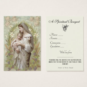 Tarjeta sagrada de la oración espiritual religiosa