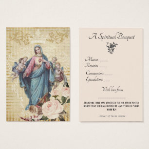 Tarjeta sagrada de la oración espiritual religiosa