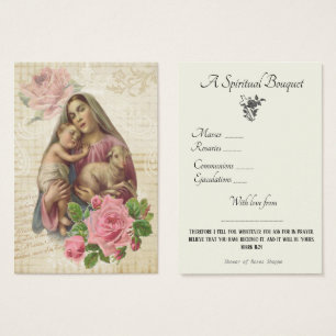 Tarjeta sagrada de la oración espiritual religiosa