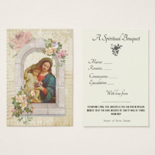 Tarjeta sagrada de la oración espiritual religiosa