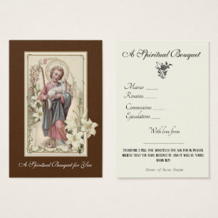 Tarjeta sagrada de la oración espiritual religiosa