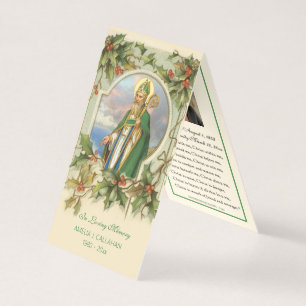 Tarjeta Sagrada de la Oración Irlandesa Funeral na