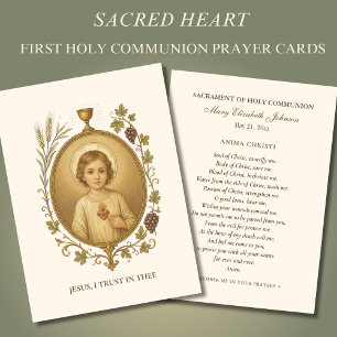 Tarjeta Sagrada de Recuerdo del Corazón de Jesús C