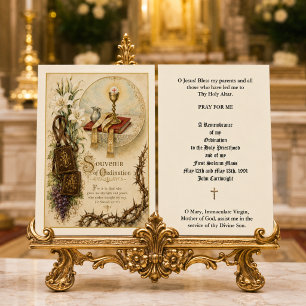 Tarjeta Sagrada del Aniversario de Ordenación del 