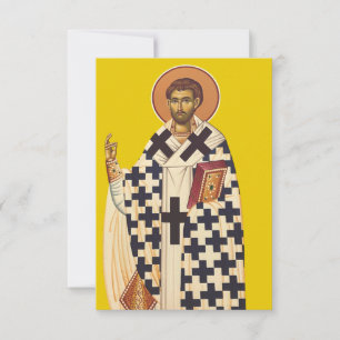 Tarjeta Sagrada del Icono Bizantino de San Timoteo