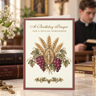 Tarjeta Sagrada Escritura de oración marian de seminarista