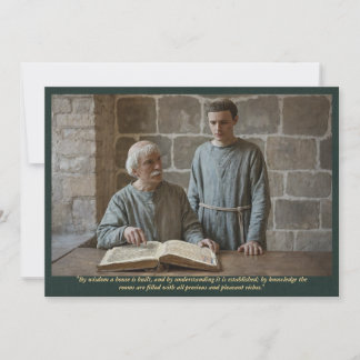 Tarjeta Sagrada | San Alcuino Enseñando a Rabanus