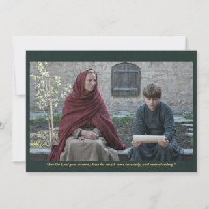 Tarjeta Sagrada   Santa Ludmila con Wenceslao