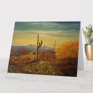Tarjeta Saguaro en el desierto de Arizona, por Gary Poling