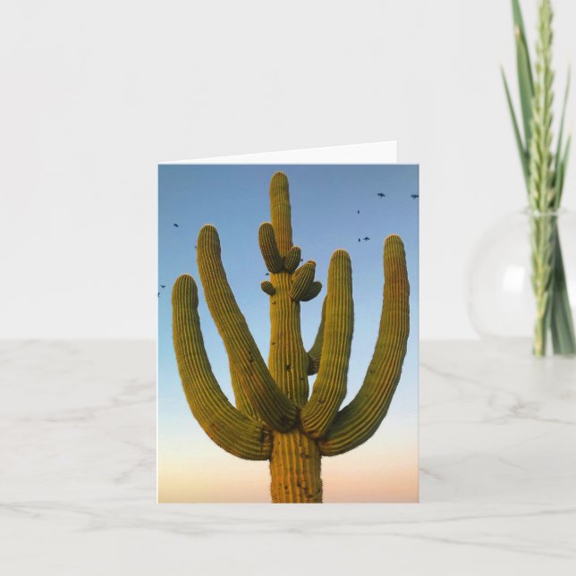 Tarjeta saguaro notecard gigante (en blanco dentro) (Anverso)