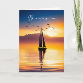 Tarjeta Sailboat Silhoutte En Sunset Sympathy