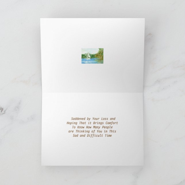 Tarjeta Sailboat Sympathy Card (Interior)