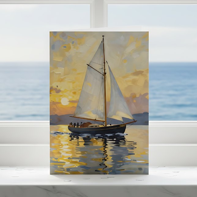 Tarjeta Sailboat Themed Happy Birthday (Subido por el creador)