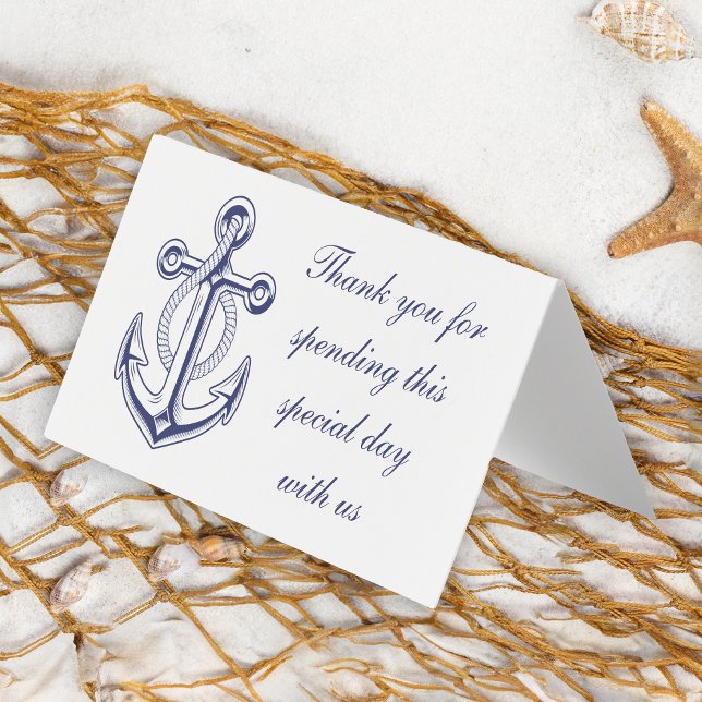 Tarjeta Sailor Ocean, Ancla Náutica Gracias Boda (Subido por el creador)