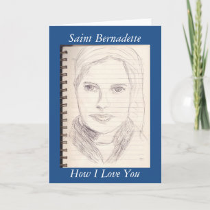 Tarjeta Saint Bernadette Cómo Te Amo