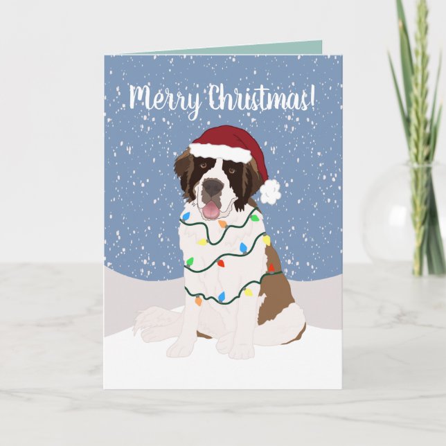Tarjeta Saint Bernard, navidades (Anverso)