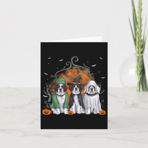 Tarjeta Saint Bernard St. Bernard Dog Halloween Ghost Cost
