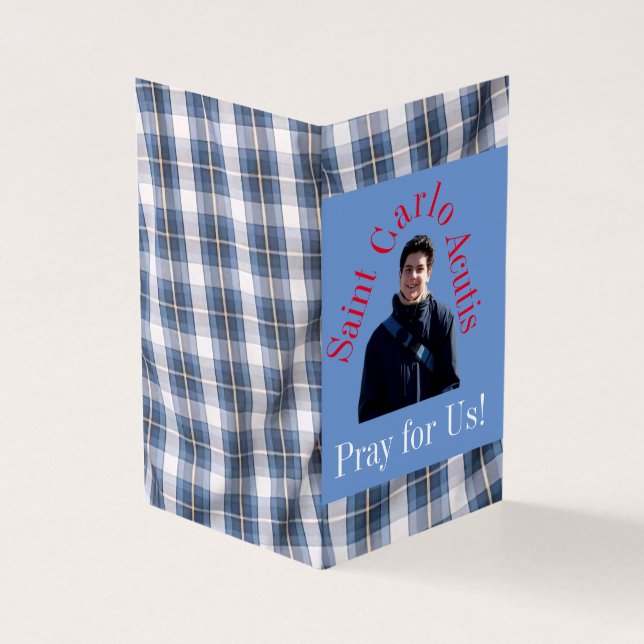 Tarjeta Saint Carlo Acutis Prayer Card (Exterior)
