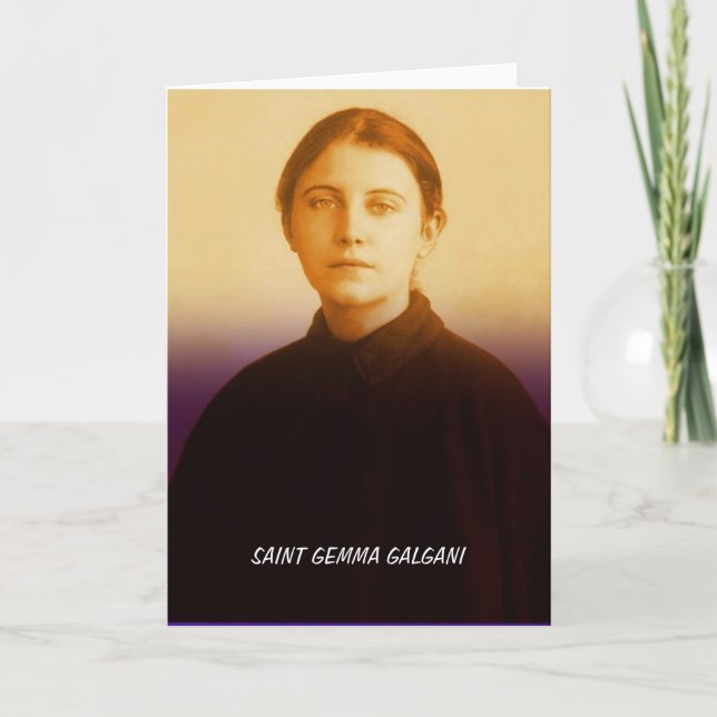 TARJETA SAINT GEMMA GALGANI (Anverso)