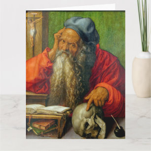 Tarjeta Saint Jerome en su estudio - Albrecht Dürer