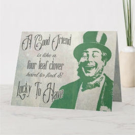 Tarjeta Saint Patricks Friendship Vintage Typography