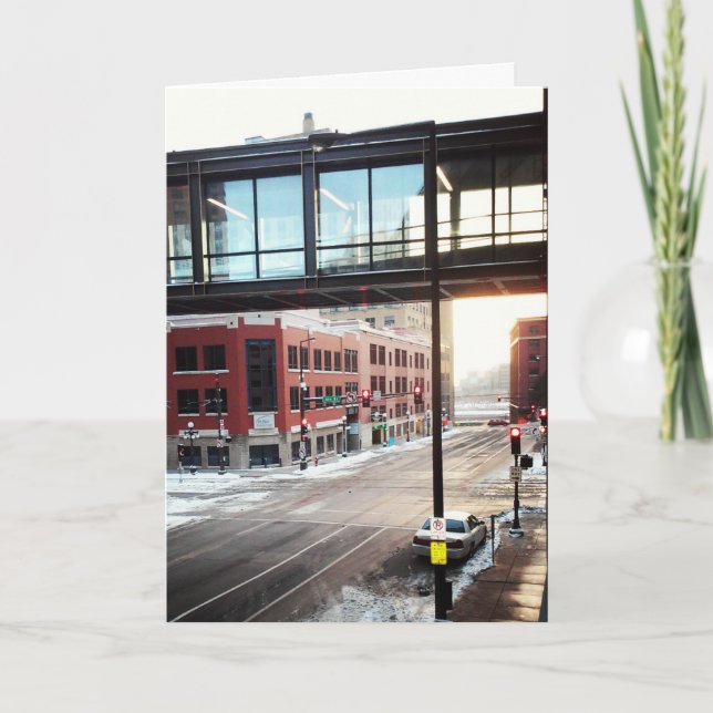 Tarjeta “Saint Paul City Sidewalks" Christmas Card (Anverso)