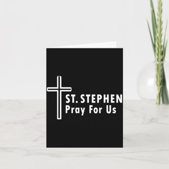 Tarjeta Saint Stephen Pray For Us Protor Confirmations  (Anverso)