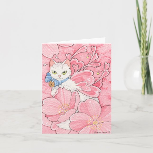 Tarjeta Sakura Fairy Cat notecard (Anverso)