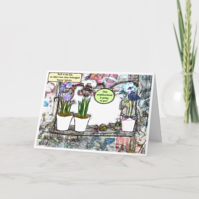 Tarjeta "¡Sal De Mi Césped!" Divertido Cumpleaños De Mayor (Anverso)