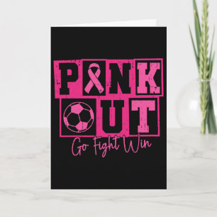 Tarjeta Sal fuera lucha gana fútbol guerrero cáncer de mam