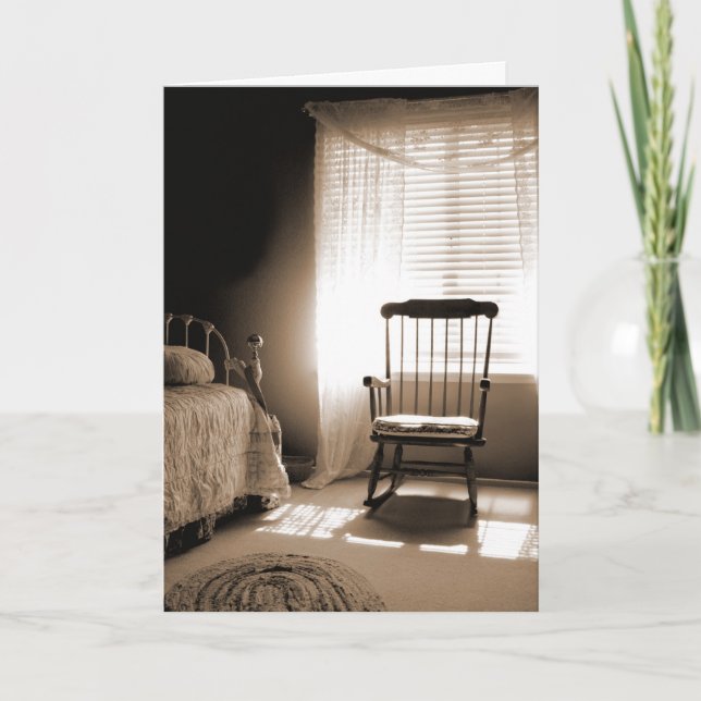 Tarjeta Sala De Luz De Ventana En Sepia (Anverso)