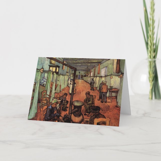 Tarjeta Sala en el hospital de Arles por Vincent van Gogh (Anverso)