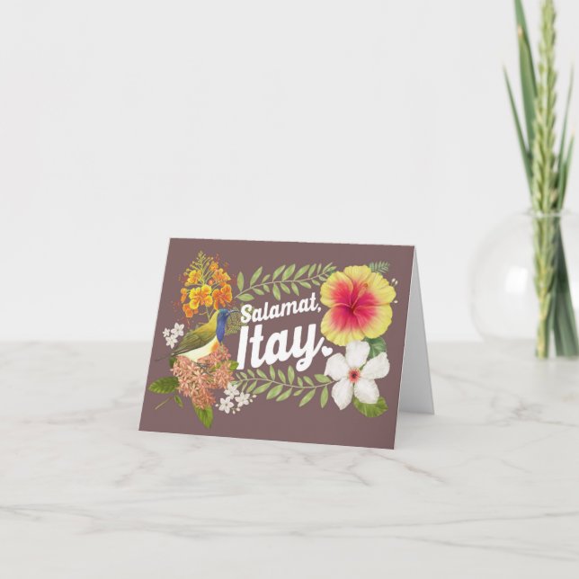 Tarjeta "Salamat, Itay" (Gracias, papá) Filipino (Anverso)