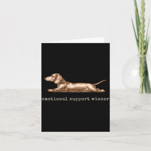 Tarjeta Salchicha de Apoyo Emocional Funny Dachshund Perro