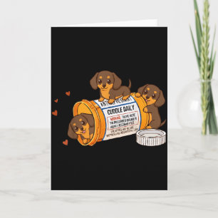 Tarjeta Salchicha divertida anti depresivo Zoo Mamá Papá