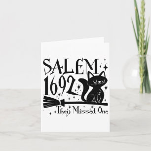 Tarjeta Salem 1692 Halloween Gracioso Se Perdieron Un Gato
