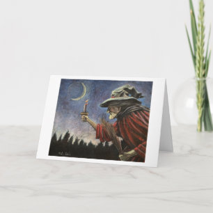 Tarjeta Salem Bruja bajo la Luna