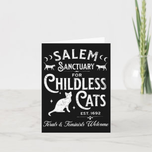 Tarjeta Salem Sanctuary Gato sin Niños Vintage Witchin Fem