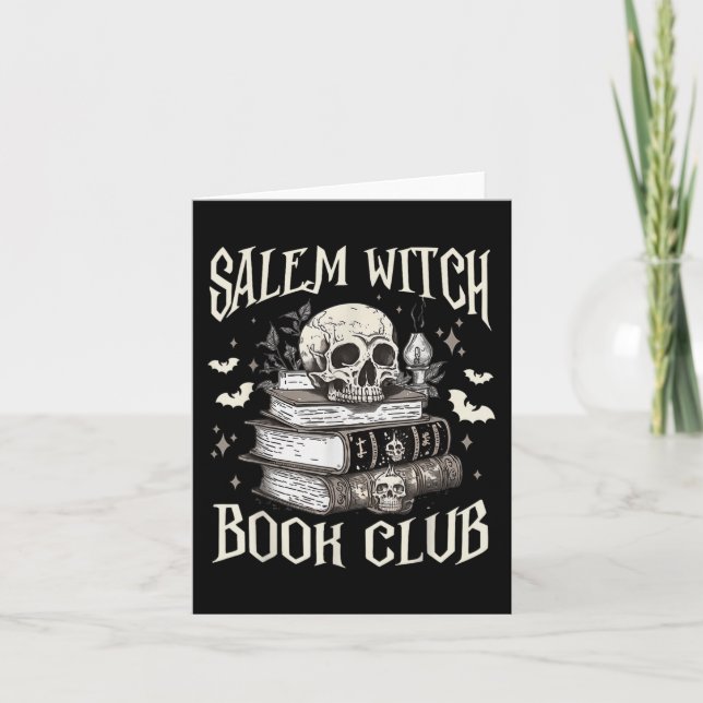 Tarjeta Salem Witch Book Club Halloween (Anverso)